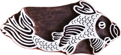 Kraftwala Wooden Fish Art Craft Deep Carved Stamp Printing Blocks(Pack of 1)
