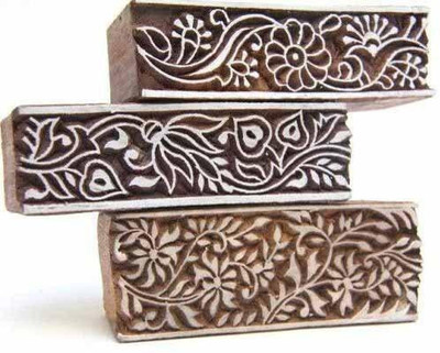 RIZA WOODEN KRAFT M1170 Printing Blocks(Pack of 3)