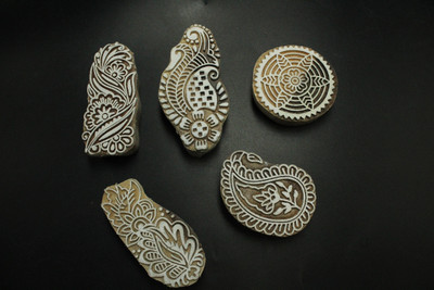 jaipurkala Wooden Printing Block Printing Blocks(Pack of 5)