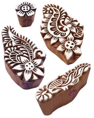 Shivdutt Wooden printing block hight 3 inch stem bast quality block Printing Blocks(Pack of 5)