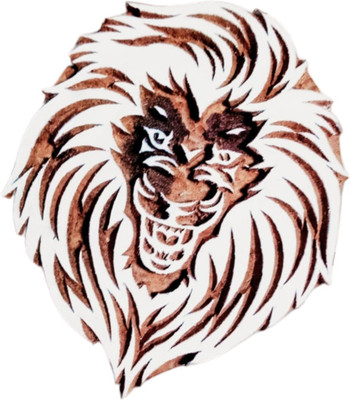 Neelam Art New design Handcrafted lion painting Stick Made of Wood Stamp lion Block 3 inch Printing Blocks(Pack of 1)