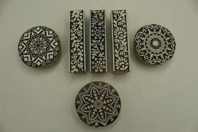 handmadebazar wooden blocks Printing Blocks(Pack of 6)