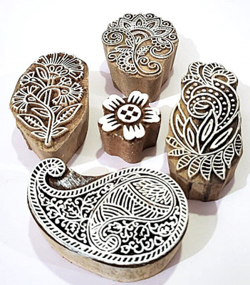illuminatefirst WOOD BLOCK HASHTAG 1925 Printing Blocks(Pack of 5)