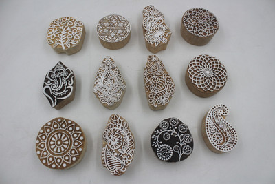 jaipurkala Wooden printing block 303 Printing Blocks(Pack of 12)