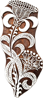Kraftwala Wooden Stamp Floral Art Craft Deep Carved Printing Blocks(Pack of 1)