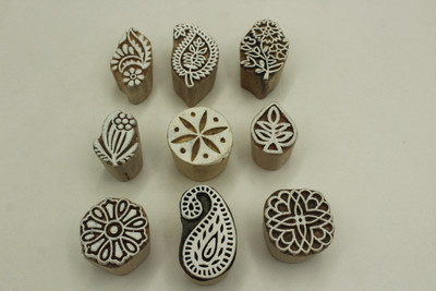 handmadebazar Fabric Printing Blocks Printing Blocks(Pack of 9)