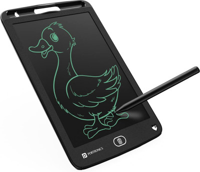 Portronics Ruffpad 8.5E Re-Writable LCD Writing Pad with Screen 21.5cm (8.5-inch) POR-1383 12 x 20 inch Graphics Tablet Connectivity - Wireless(Black)