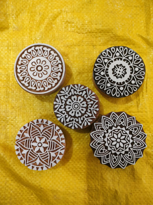 Sharma Handicraft tag006 Printing Blocks(Pack of 5)