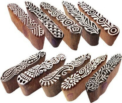Reniq Hand Made Finger_10 Printing Blocks(Pack of 10)