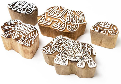 HandCarved IK-BLK-SET5-299 Printing Blocks(Pack of 5)