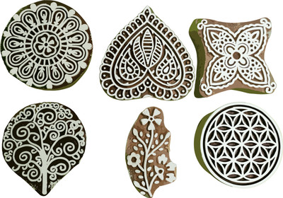 Reniq Craft, Create, Captivate: Discover Wooden Printing Stamps Printing Blocks(Pack of 6)