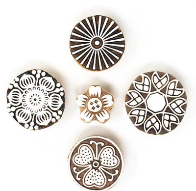 HandCarved IK-BLK-SET5-102 Printing Blocks(Pack of 5)