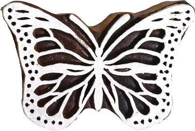 Kraftwala Wooden Printing Block Butterfly Stamp for DIY Crafts and Fabric Printing Blocks(Pack of 1)
