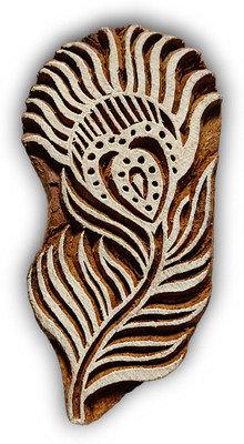 Krafts officially Handmade Shisham Wooden printing block 639044 Deep Carved Printing Blocks(Pack of 1)