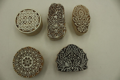 handmadebazar Handmade Fabric Printing Printing Blocks(Pack of 5)