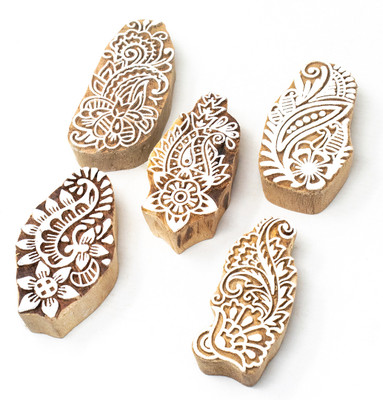 HandCarved IK-BLK-SET5-129 Printing Blocks(Pack of 5)