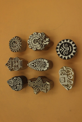 jaipurkala Fabric Printing Stamp Printing Blocks(Pack of 8)