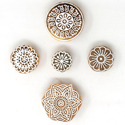 HandCarved IK-BLK-SET5-277 Printing Blocks(Pack of 5)