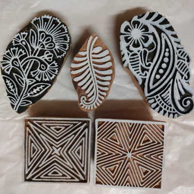Sharma Handicraft tag007 Printing Blocks(Pack of 5)