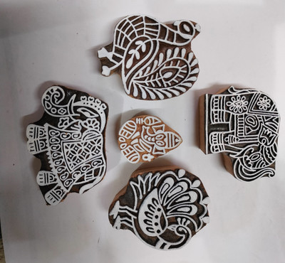 Sharma Handicraft tag003 Printing Blocks(Pack of 9)