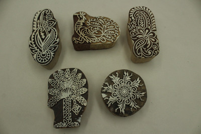 handmadebazar Handmade Printing Stamp Printing Blocks(Pack of 5)