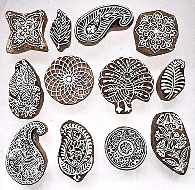 illuminatefirst WOODEN PRINTING BLOCK1929 Printing Blocks(Pack of 12)