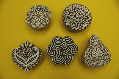 handmadebazar wooden printing block for stamp Printing Blocks(Pack of 5)