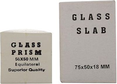Sparsh Hacks Glass Slab 75 X 50 X 18mm And Glass Prism 50 X 50mm [Combo Of 2] Solid Prism