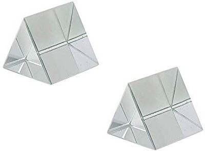 Sparsh Hacks Equilateral Glass Prism for science activities [38x38 mm & 50x50 mm] Combo of 2 Solid Prism