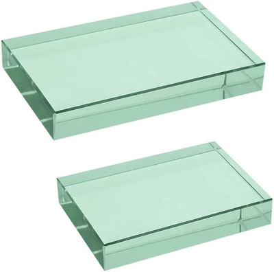 COMETEK Rectangular Refraction Slab/Block, 75mm x 50mm x 18mm - Grounded Edges Solid Prism
