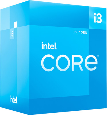 Intel I3-12100 4.3 GHz Upto 4.3 GHz LGA1700 Socket 4 Cores 8 Threads Desktop Processor (Blue) For Rs. 9499 @ 37 %