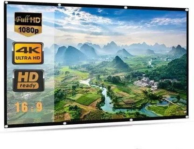 Savsol Projector Screen 150 inch 16:9 HD Foldable Anti Crease Portable Projection Projector Screen (Width 304 cm x 243 cm Height) deal from flipkart