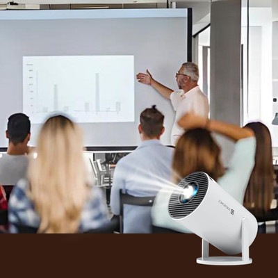 Offtrot Smart 4K LED Projector 720p Resolution 2500 Lumens With Anykast (4500 lm) Portable Projector(Whtie)