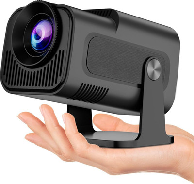 Torexo HY320 Mini 4k Support Android 11 Smart LED Projector with 720p HD Resolution (5000 lm / 1 Speaker / Wireless / Remote Controller) Portable Projector(Black)