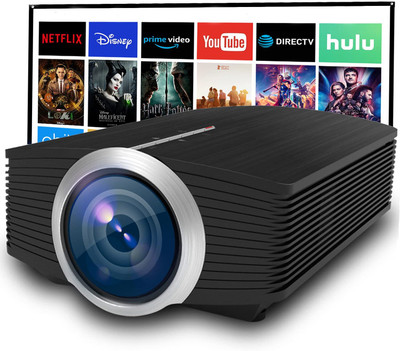 TOTAL Mini Led Portable Smart Home Theatre Projector with LCD Remote Controller (4000 lm) Portable Projector(HARD BLACK)