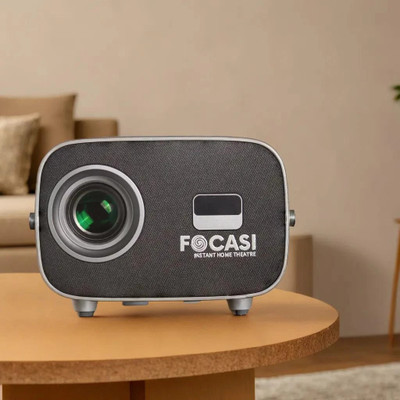 FOCASI Projector for Home Mini Portable HD 4K Android Home Theatre Cinema HY310 (5000 lm / Wireless / Remote Controller) Portable Projector(Black)