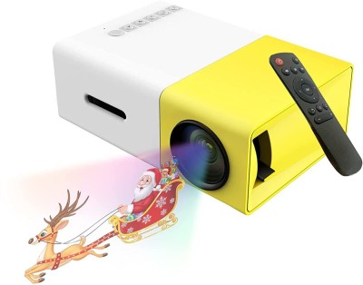 CHG YG-300 LCD Mini projectors Support 1080P Home Cinema with HDMI USB AV (400 lm) Portable Projector(Yellow)