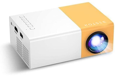Bestor LED Projector, Support 1080P/4K & 150 Inch projection with USB/HDMI/AV & Remote (160 lm / Remote Controller) Portable Projector(Yellow)