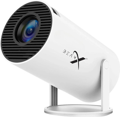BeamX Vision PRO Fully Smart Android 13 Native 1080P 4K Support Miracast H713 Chipset (5500 lm / Wireless / Remote Controller) Portable Projector(White, Royal White, Black,White)