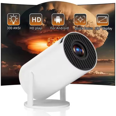 Voltegic Free Style Pro Projector 4K Ultra HD & 1080p Support (4000 lm / 1 Speaker / Wireless / Remote Controller) Portable Projector(White)