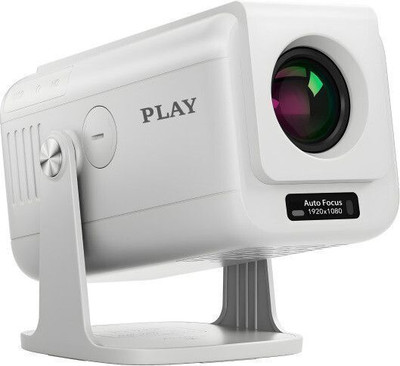 PLAY Native Full HD 150'' 4K Projector Compatible Phone HDMI USB AV Fire Stick PS5 (15000 lm / Wireless / Remote Controller) Portable Projector(White)