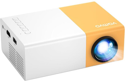 ULTRABYTES mini projector (600 lm / Remote Controller) Portable Projector(YELLOW AND WHITE)
