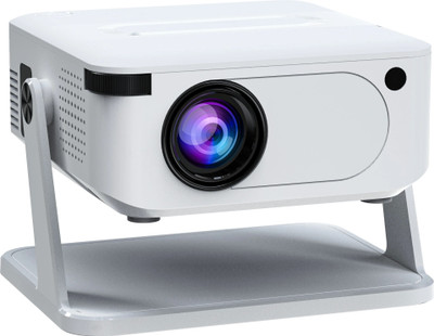 Trending Store HA109 4K Support Native HD Android 11 Freestyle Auto Keystone mini projector (5000 lm / 1 Speaker / Wireless / Remote Controller) Portable Projector(White)