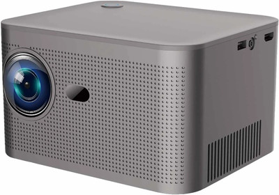 TOPPRO HY350 4K Support Native FullHD Android 11 Wifi BT Electric Focus & Auto Keystone (8000 lm / 2 Speaker / Wireless / Remote Controller) Portable Projector(Silver)