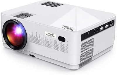 Prime Projector Polar White PS3A Projector|6000 Lumens, FHD+ Resolution,15,000:01 Contrast Ratio (6000 lm / 2 Speaker / Wireless / Remote Controller) Portable Projector(Polar white)