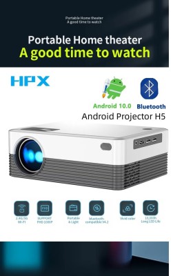 VOLTAC HD ANDROID WIFI Home Theater Full hd 1080p HDMI, USB, AV in, mSD Slot, AUX Out (7000 lm) Portable Projector(CREAM WHITE)