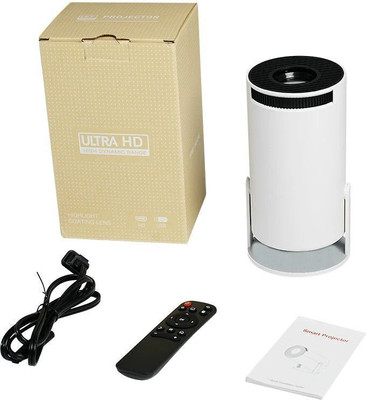 TOPPRO HY300 1GB/8GB, HD Android 11 Projector WiFi 6/BT 5.0 180° Rotation Auto Keystone (4500 lm / 1 Speaker / Wireless / Remote Controller) Portable Projector(White)