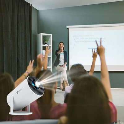 Offtrot Smart 4K LED Projector 720p Resolution 2500 Lumens With Anykast (4500 lm) Portable Projector(Whtie)