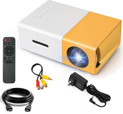 Jaaro Full HD Mini LED Projector IQ128 (600 lm / Remote Controller) Portable Projector(Yellow)