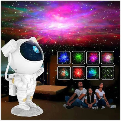 Jaaro Astronaut Galaxy Projector – Night Light with Adjustable Projection (50 lm / Wireless / Remote Controller) Portable Projector(White)